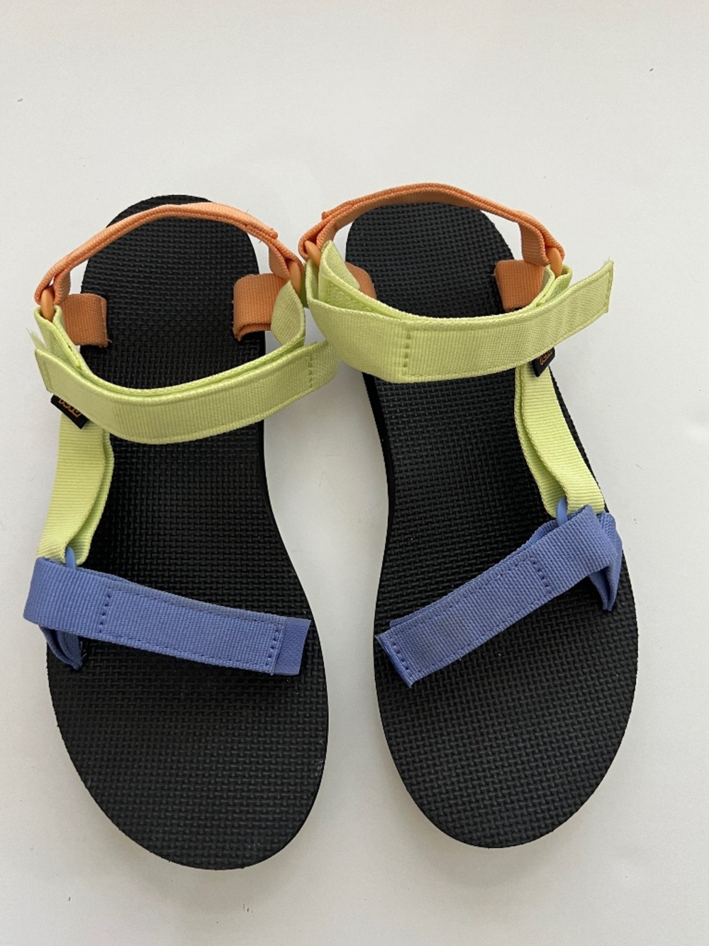 Teva Original Universal Sandals Women’s 11 Pastel Colorblock Mint Peach Blue